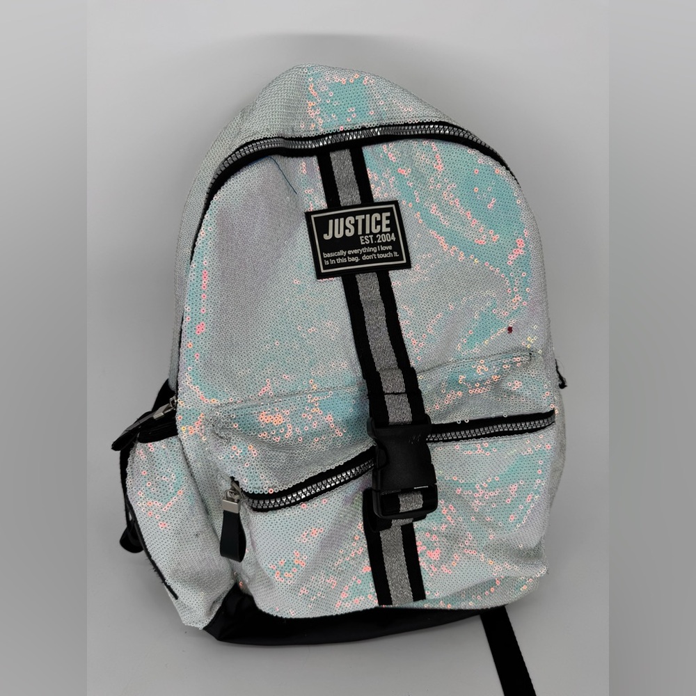 Justice Opal Color Sequin Full Size Book Bag